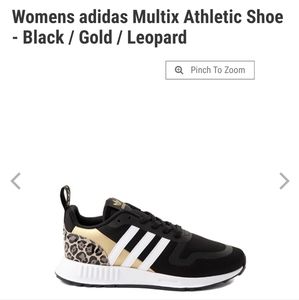 Womens adidas Multix Athletic Shoe - Black / Gold / Leopard size 9